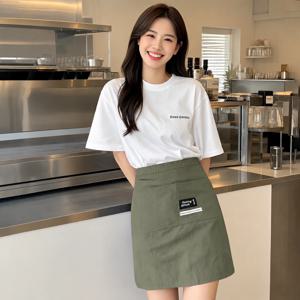 감성 모던 허리 앞치마 주방 여름 하프 에이프런 카페 공방 꽃집 무지 발수 예쁜 앞치마