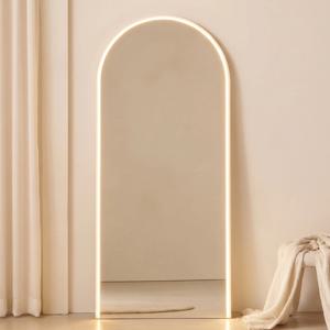 국내생산 LED 조명 아치형 스탠드 비산방지 전신거울 600/700/800
