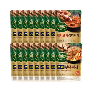 비비고 스팸부대찌개 460g x17개+돼지고기김치찌개 460g x1개