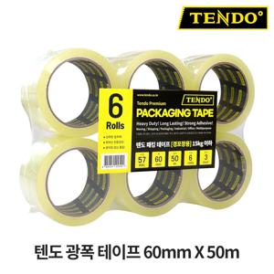 텐도 광폭 박스테이프 60mm X 50m 6롤