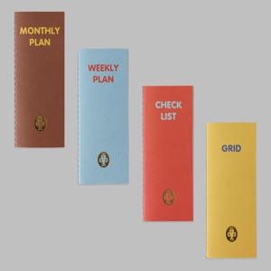 CBB Slim note 01 슬림 노트 먼슬리 위클리 플랜 체크리스트 그리드