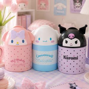 산리오 휴지통 시나모롤 마이멜로디 쿠로미 탁상 책상 화장대 사무실 미니 다이컷 쓰레기통