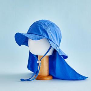 UV 차단 뒷목 분리형 플랩캡 블루