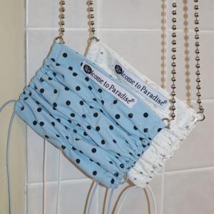 mimi bag (Sky Dot) + silver chain 미니백