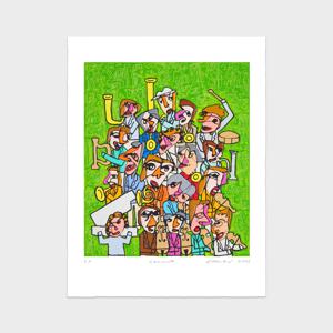 신흥우 Concert / 오리지널 실크스크린 판화 작품 거실 현관 인테리어 그림 액자