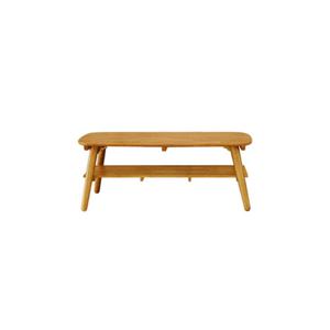 좁은공간활용 접이식 원목 2단선반 거실 테이블(90cm) 우드 쇼파용 목재 티