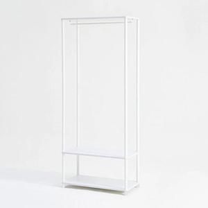 튼튼한스틸 모던 2단선반 긴옷 행거(80cm 4색) 여성용 옷걸이 남자