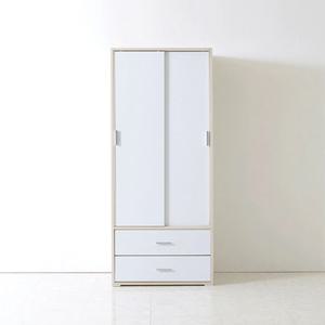 감성 미니멀리즘 화이트 슬라이드 서랍 옷장 800 / 붙박이장 이불장 가구