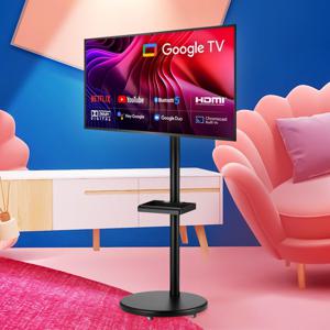 블랙 삼탠바이미 이동식 HD TV 61cm(24인치) 화이트 스탠드 패키지