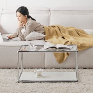 모덴 미드센츄리 거실 소파테이블 강화유리 철제 좌식테이블 6color