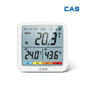 CAS 카스 디지털 체감온습도계 T802 현장 체감온도 정밀 측정 기록 자동저장