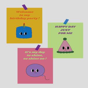 let's party 레츠파티 생일 인테리어 포스터 벽장식 감성 거실 그림 디자인