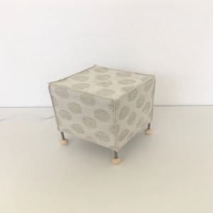 natural dot linen cube lamp_무드등 조명 단스탠드