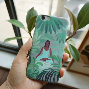 폰케이스_ 요가 명상 (그림 일러스트 갤럭시 아이폰 무광 하드 범퍼 카드 케이스)