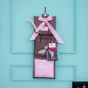 패딩 패브릭 월포켓 고양이 장난감 보관 mini catcher pocket (초코)