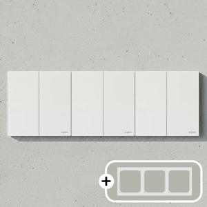 르그랑 갈리온 UP 유럽형 스위치 6구 (3개용) + 서포트 세트 화이트