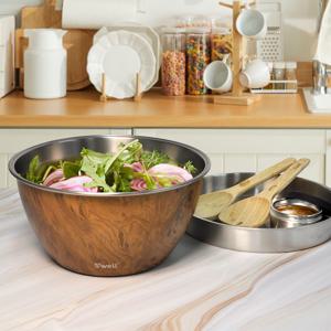 보온 보냉 샐러드볼 XL 대용량 5.4L 서빙스푼 소스통 포함