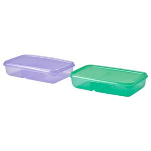 PRUTA 프루타 샌드위치보관용기+뚜껑 2개입 22x14x5cm 반찬통 반찬용기