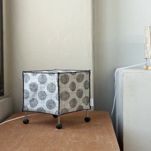 black dot linen cube lamp_무드등 조명 단스탠드