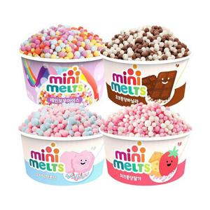 [이경희 PICK!] 미니멜츠 구슬아이스크림 50g*18개(레인보우,초코바닐라,치즈딸기,솜사탕)