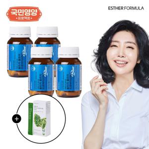 [국민영양] 여에스더 울트라 프로바이오틱스 유산균(블루) 8개월분 (390mg x 60캡슐 x 4병)+컬리케일 1박스