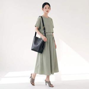LAP 허리 밴딩 투인원 원피스 AS2WO590