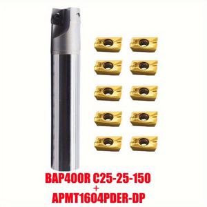 TEMU BAP400R 코팅 골드 이지식 엔드밀링커터 브라켓, 턴잉/밀링용 카바이드 인서트, APMT1604 10개입 (강철가공), 산업용 툴