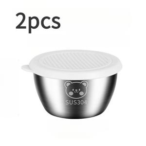 TEMU 2/5/8/10개입 팩 - 뚜껑 포함 304 스테인리스 스틸 소스 컵, 두꺼워진 1.5oz 미니 누수 방지 디핑 그릇, 케첩, 간장, 샐러드 드레싱용, 주방, 레스토랑, 피크닉용 귀여운 휴대용 식기류