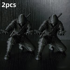 TEMU 2개 닌자전사 펜 홀더, 멋진 데스크탑 장식, 책상 펜 홀더, 볼펜, 만년필, 연필 및 기타 문구류에 적합, 닌자 조각상, 친구 및 동료를 위한 선물