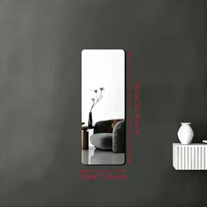 TEMU 즉시 설치 HD 스크래치 방지 아크릴 메이크업 거울, 거실, 사무실, 주방, 욕실, 현관 댄스 룸, 헬스장용, 최고의 선택, 파손 방지 자가 접착 아크릴 거울, 드레스 거울, 욕실 거울, 메이크업 거울