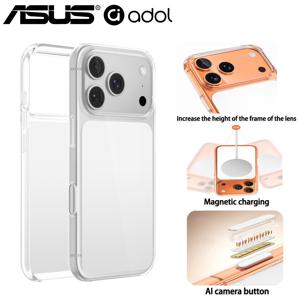 TEMU 아이폰 17 프로/아이폰 17 프로 맥스용 ASUS 공식 마그네틱 케이스: 마그네틱 충전 지원, 측면 AI 카메라 버튼, 가볍고 스크래치 방지, 시간이 지나도 노란색으로 변하지 않는 보호 케이스