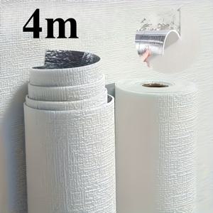 TEMU 400cm 길이와 50cm 폭의 자가 점착 천장 필름, 방음 벽 및 천장용으로 설계됨, 거실에 적합, 설치 용이, 프로젝트에 적합, 자가 점착 벽지, 3D, 두꺼운, 단열, 떼어내어 붙이는 방식