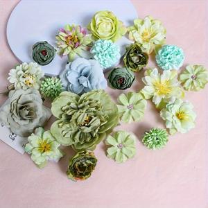 TEMU 21개 리얼리스틱 인조 장미꽃 머리와 부케 - 웨딩, 신부, DIY 케이크 장식, 화환용 - 다목적 인조 꽃 (발렌타인데이, 어버이날, 부활절) - 관리 포함, 화분 미포함