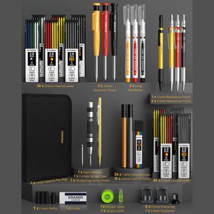 TEMU 36pcs STAGEEK 목공 연필 세트 샤프너 포함, 기계식 연필, 딥 홀 롱 포인트 마킹 펜, 건축 및 목공용 하드 합금 연필, 박스형 - 전기 또는 배터리 필요 없음