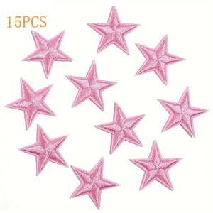 TEMU 15pcs 밝고 빛나는 별 아이언 온 패치 | 다색 자수 애플리케이스 DIY 패션 | 내구성 및 쉽게 적용할 수 있는 수선 데칼 | 의류, 청바지, 자켓 및 가방에 적합한 다용도 크래프팅 용품, 청바지 수리 | 빛나는 디자인 | 내구성 있는 직물, 청바지 수리 키트