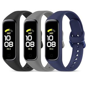 TEMU 삼성 갤럭시 피트 2용 교체 밴드, 남녀 모두에게 적합, 삼성 갤럭시 피트 2 SM-R220과 호환되는 실리콘 스포츠 밴드 3개 팩 포함