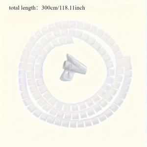 TEMU 1롤 케이블 정리 슬리브 보호대 - 전선 케이블 정리함 - PC 차량 케이블 정리 보호 슬리브 - 22mm 직경