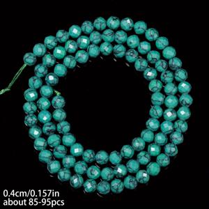 TEMU 2/3/4mm 천연 터키석 각진 라운드 루즈 스페이스드 비즈, DIY 정교한 팔찌, 목걸이, 귀걸이 액세서리, 주얼리 만들기 재료, 남녀 선물용