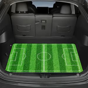 TEMU 일반 모터스용 범용 트렁크 매트, 축구장 프린트 디자인, SUV, 세단 및 트럭에 적합. 이 실내 액세서리는 스크래치 방지 소재로 제작되었으며 모든 차종과 호환됩니다.