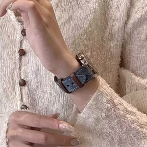 TEMU 18mm, 20mm, 22mm 패션 레트로 데님 스마트 워치 스트랩, 삼성 갤럭시/가림/Garmin/화웨이/샤오미/아마즈핏 호환, 조절 가능한 버클, 비즈니스 캐주얼 다용도, 남녀 공용, 선물