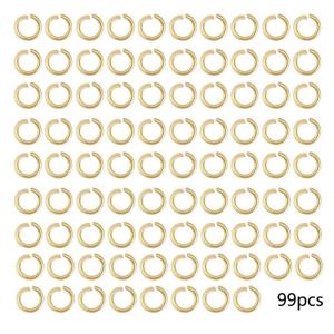 TEMU 99개 스테인리스 스틸 전기 밥기 진공 18K 금도금 4mm-10mm 스테인리스 스틸 오픈 점프 링 스플릿 링 커넥터, 연결 링, 수제 팔찌, 목걸이, 귀걸이, 키체인, 펜던트 제작 추가용