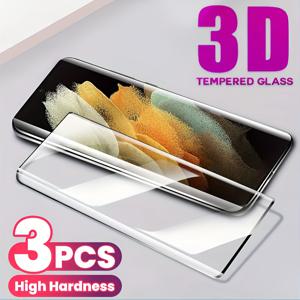 TEMU 삼성 갤럭시 S25/S25 울트라/에지/S24/S23/U플러스/S22/S21/S20 울트라/Fe 3D 커브드 스크린 보호 필름 3개입 9H 강화 유리, 삼성 갤럭시 노트 20 울트라/10 플러스 풀 커버 보호 유리 필름