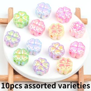 TEMU 10개/20개/30개 랜덤 색상 양면 꽃 모양 참 15mm 아크릴 비즈 | 주얼리 제작, 수공예, 비즈 팔찌, 목걸이, 귀걸이, 폰 체인, 키체인, 가방, 의류 장식용 루스 스페이서 비즈 - 완벽