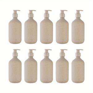 TEMU 8/10개 300ml (10.14oz) 재충전 가능한 플라스틱 빈 로션 비누 디스펜서 스퀴즈 병, 샴푸, 컨디셔너, 바디워시용 펌프 디스펜서 - 욕실 및 주방 화장품 디스펜서 병에 적합
