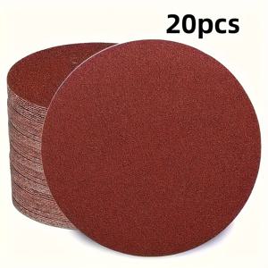 TEMU 20개입 5인치(125mm) 원형 사포 패드, 비구멍 연마 샌딩 디스크 - 입자 크기: 60/80/100/120/150/180/240/320/400/600/800/1000, 랜덤 오비탈 샌더에 적합!