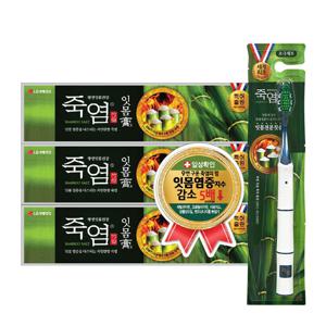 TEMU 죽염 치약 120g x 3개 + 죽염 칫솔 1입 (잇몸고 / 시린고)