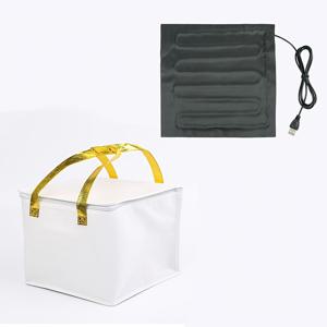 TEMU 골든 핸들 반죽 발효 용기/가방, 항온 가열 패드 포함, 효모 발효기, 지퍼형 접이식, 피자, 요거트, 사워도우 발효, 효모차에 적합, USB 전원, 발효 환경 조성을 위한 복합 사용 필요
