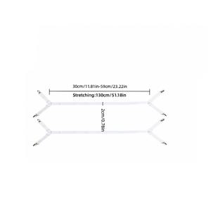 TEMU 2pcs 조절 가능한 침구 스트랩 패스트너, 삼각형 탄성 매트리스 커버 클립, 테이블 클로스 소파 슬립커버용 금속 그립퍼, 블랙 나일론 직조, 손세탁 전용