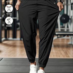 TEMU 남성용 봄/여름 캐주얼 아웃도어 긴 바지 - 스타일리시하고 활용도 높은 스포츠 팬츠 - 통기성 좋은 피트니스 및 운동용 바지
