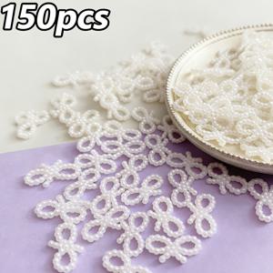 TEMU 150개/18mm*10mm DIY 공예 재료 액세서리 ABS 플라스틱 패치 리본, 헤드웨어, 헤어 액세서리, 주얼리 제작용